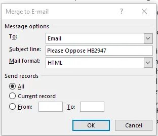 Message options