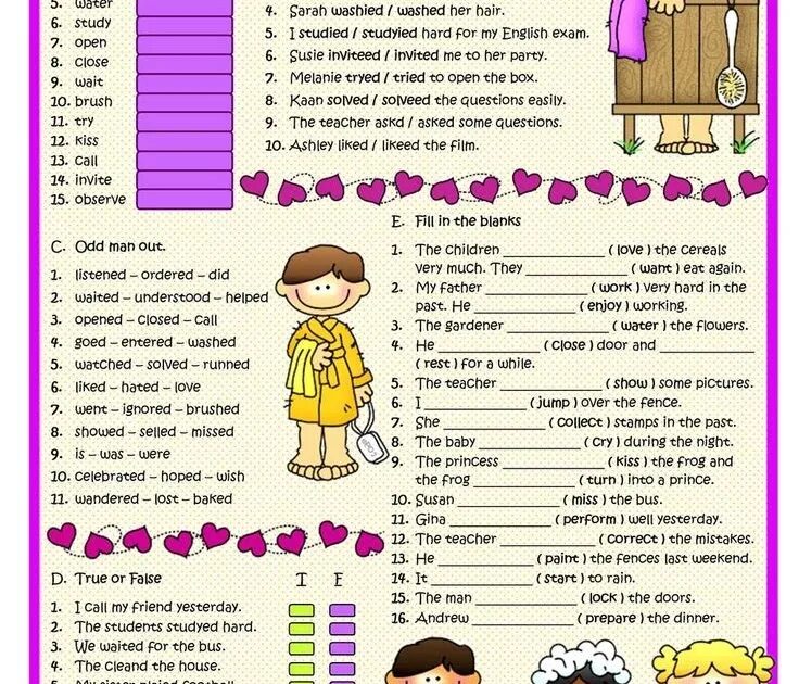 Wordwall past simple verbs