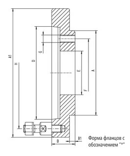 Переходной фланец для токарного патрона