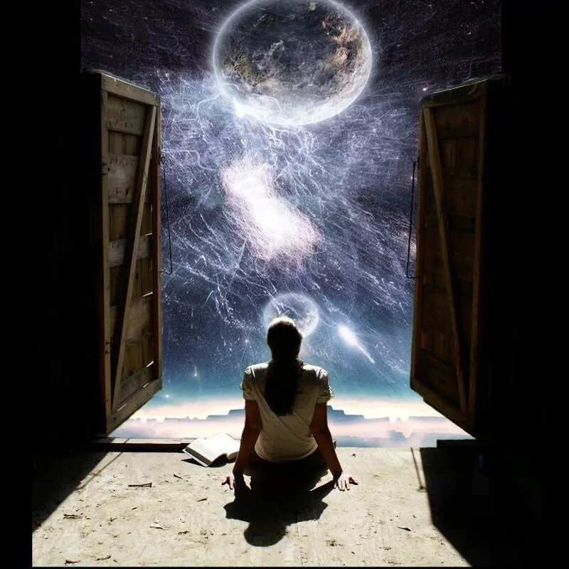 Вазарели картины перспектива. Питер коглер. Темный силуэт. Разум абстракция. Открытая дверь в космос.