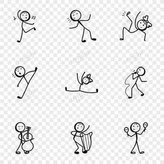 Music Activities Stick Figure Drawing Icons 7507739 Vector Art at Vecteezy