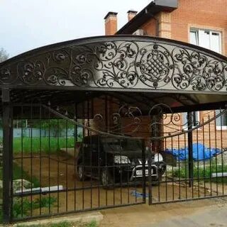 Навес с ковкой