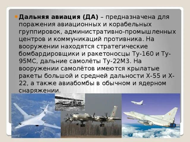 Военно воздушные задачи. Задачи дальней авиации ВВС РФ. Дальняя Авиация ВВС. Предназначение дальней авиации. Презентация на тему Дальняя Авиация.