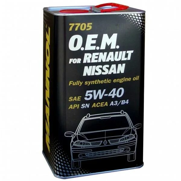 Mannol o.e.m. for Renault Nissan 5w40 4л артикул. Mannol 5w40 Renault Nissan артикул. Mannol 7705 o.e.m. 5w-40 for Renault Nissan, 4л.. Масло 5w30 4л Renault-Nissan.