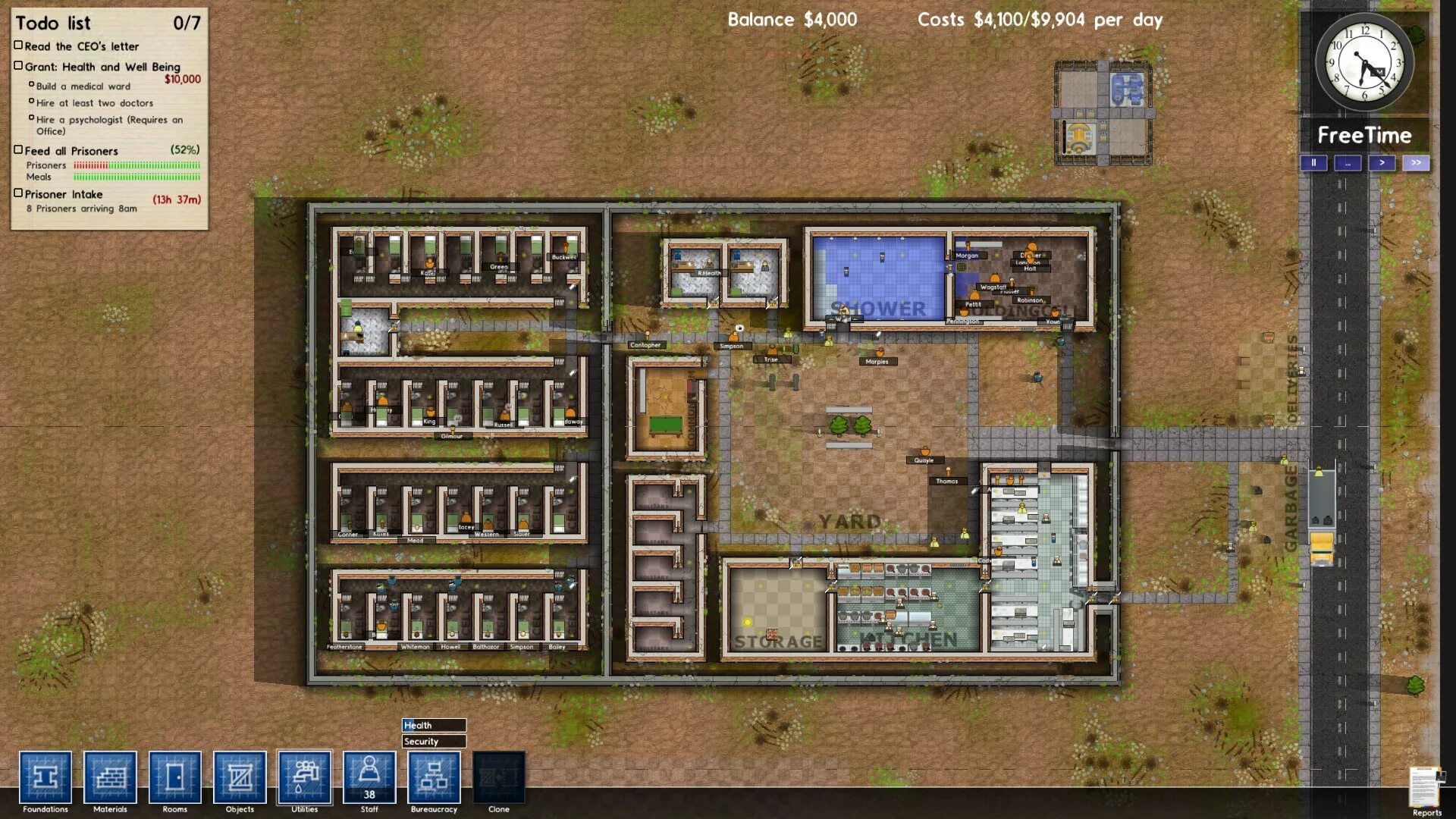 Присон архитект тюрьмы. ПРИЗОН архитект начальная тюрьма. Prison Architect карцер. Prison Architect планировка тюрьмы.