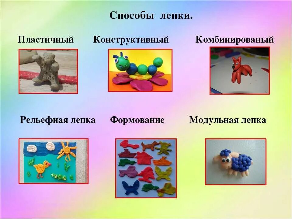 Виды лепки по возрастам. Способы лепки. виды лепки из пластилина. способы лепки в детском саду. конструктивный способ лепки.