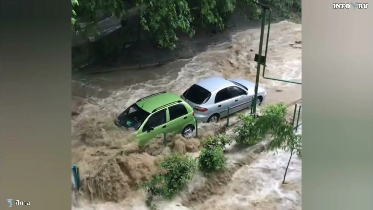 Машину смыло водой. Потоп в Ялте 2021. Ялта смыло машины. Ялта набережная смыло.