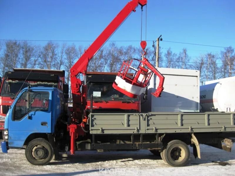 Купить манипулятор московской области. Манипулятор Исузу 3 тонны с люлькой. Люлька автовышки Исузу. Исузу НКР 75 С манипулятором и люлькой. Исузу манипулятор с люлькой.