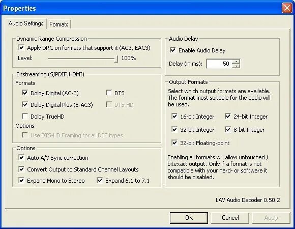 Lav splitter source video. Lav audio decoder настройка. lav filters что это за программа. lav filters.
