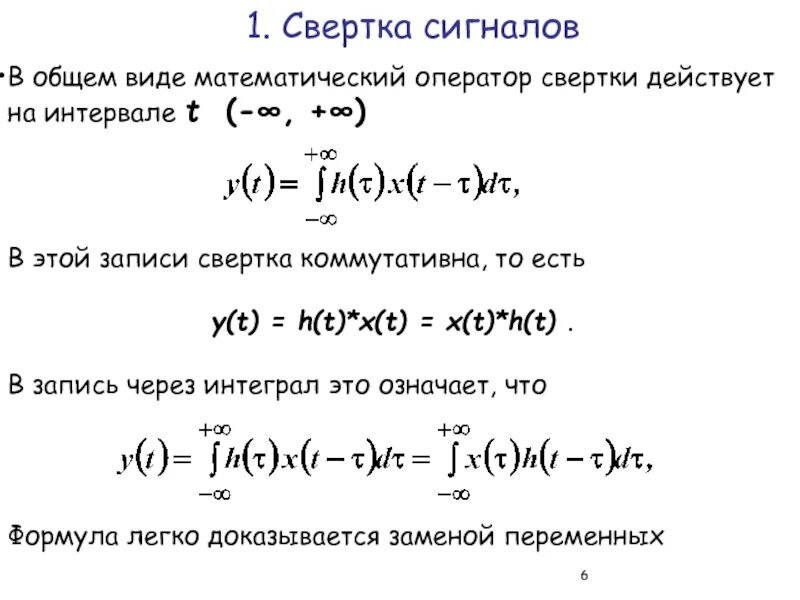 Виды свертки