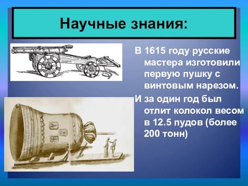 Первая русская пушка с винтовым нарезкой. Научные знания 17 век. Пушка с винтовой нарезкой ствола. Пушка с винтовой нарезкой ствола 1615. Презентация научные знания