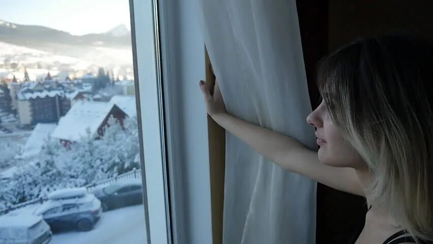 Look out of the window it snow