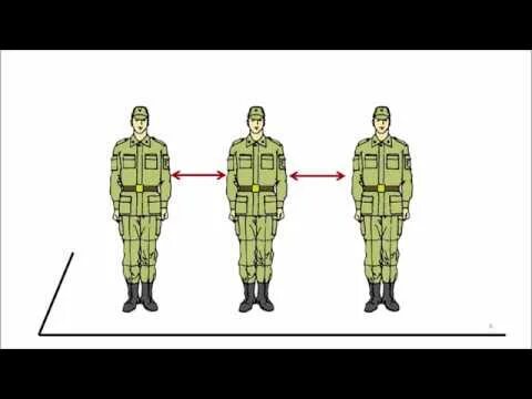 Перестроение в три шеренги по строевому уставу