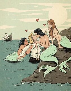"Oh to be a pirate being rescued by mermaids" by Jenifer Prince.