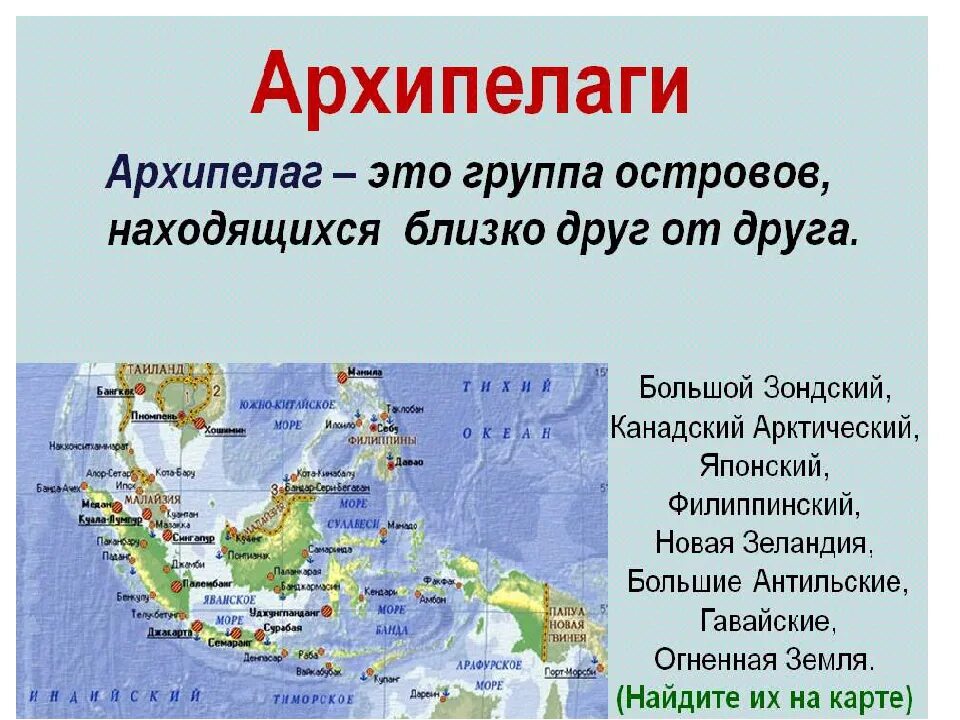 Архипелаги на карте. Архипелаги Евразии. Архипелаги Евразии на карте. Название островов. Назвать острова россии