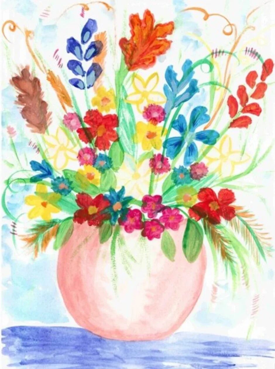 Цветы в вазе гуашью. Рисование весеннего букета. Букет 2 класс. Рисование цветы для мамы. Поэтапное рисование букета цветов.