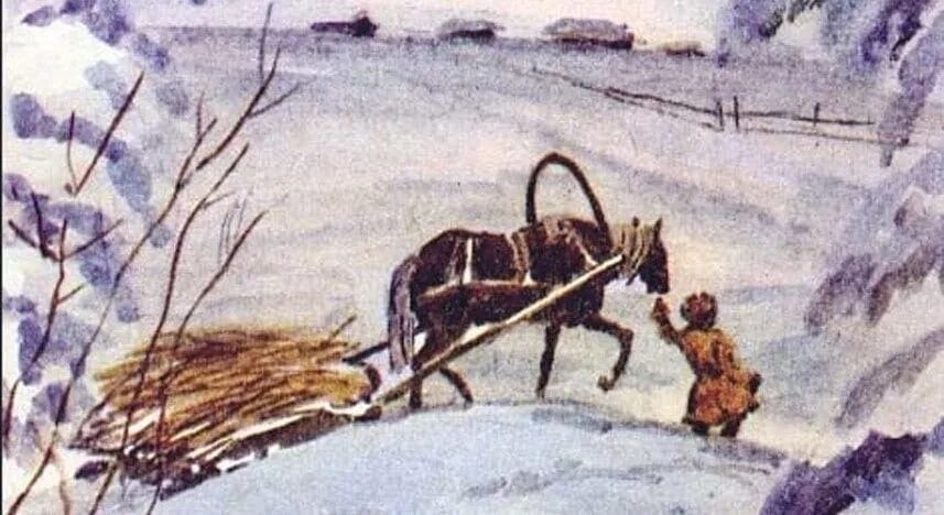 Медленно в гору лошадка везущая хворосту воз. Некрасов лошадка везущая хворосту воз. крестьянские дети некрасов мужичок. некрасов крестьянские однажды в студёную зимнюю пору. некрасов хворосту воз.