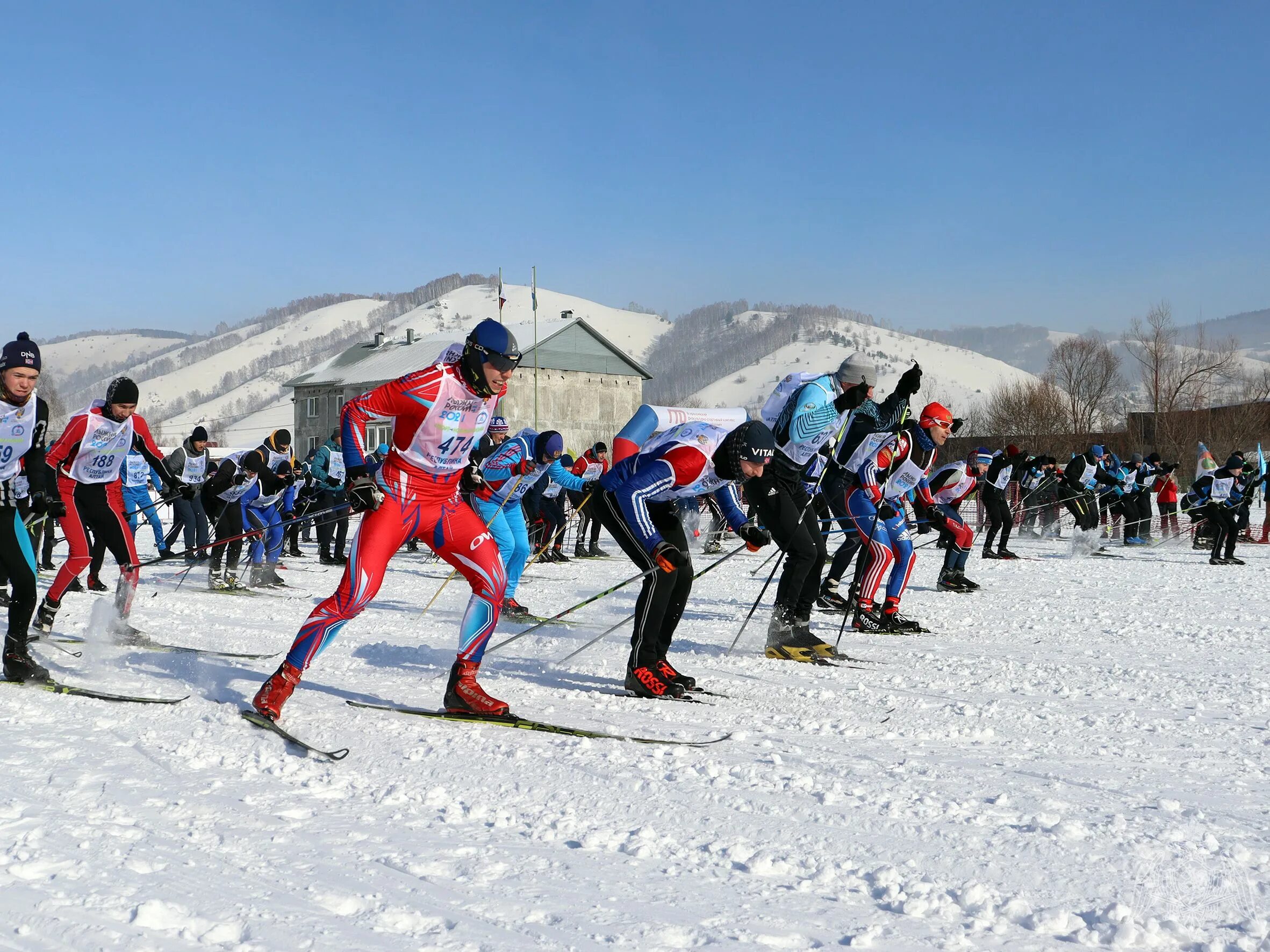 Всероссийская лыжня россии. Лыжня России. Массовые лыжные гонки. Лыжная база Еланда. Лыжные трассы Алтай.