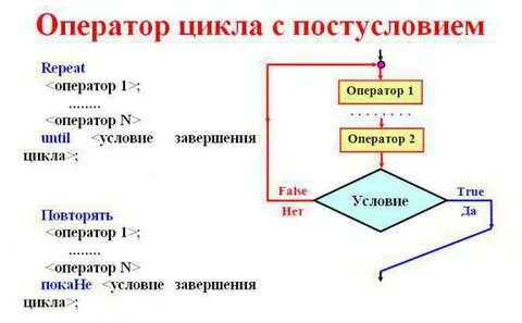 1 оператор цикла с условием