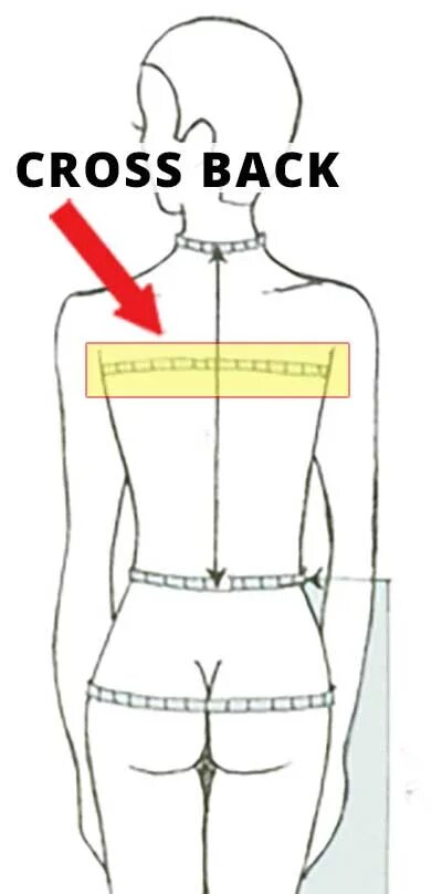 Back cross. Back Size. Back-to-back measurements. Touch Cross back.