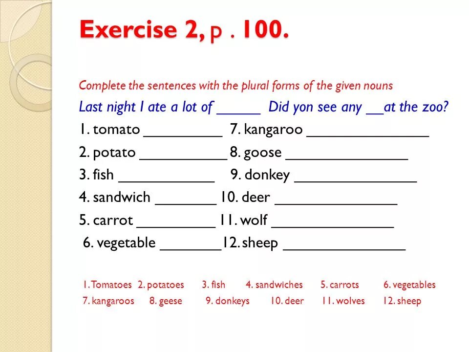 Form the sentences last he. Plurals задания. Nouns задания. Plural Nouns упражнения. Упражнения на singular and plural Nouns.