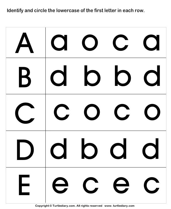 A b c d e db