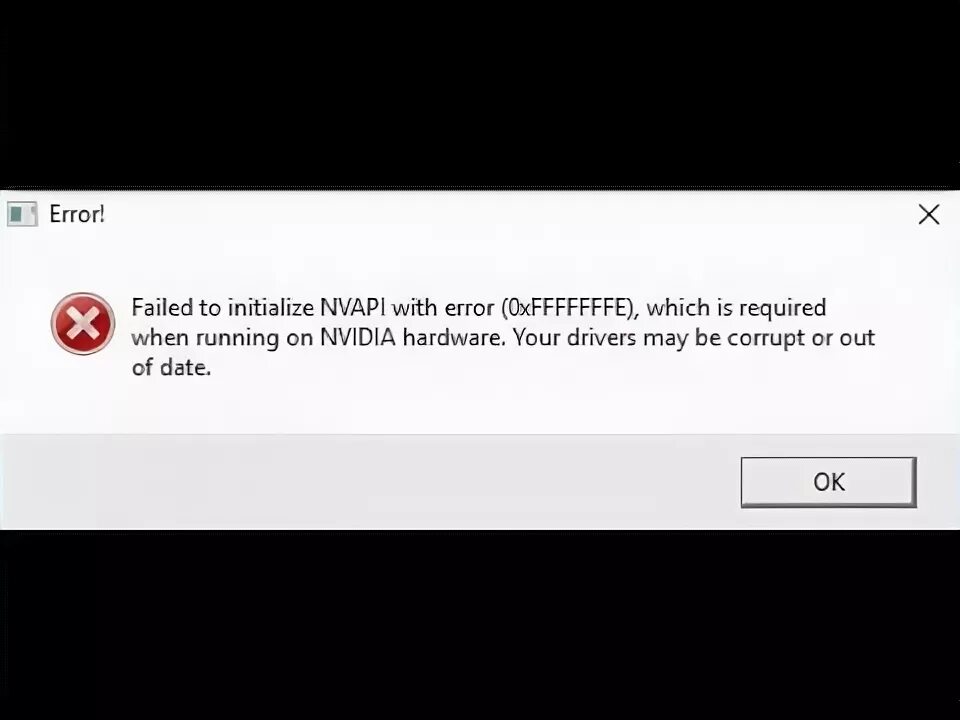 Ошибка КС го failed to initialize NVAPI. Ошибка 0xfffffffe. Ошибка при запуске КС го. Failed to initialize NVAPI with Error 0xfffffffe which is required when Running on NVIDIA Hardware.. Err failed https