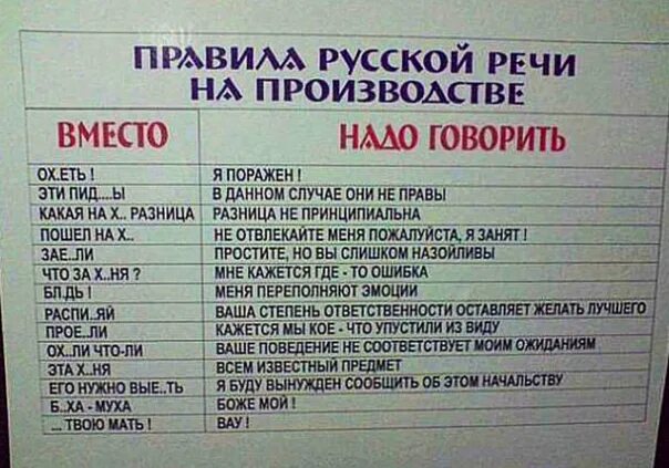 Правильно русской речи на производстве. Правила русской речи на производстве. Смешные правила русской речи на производстве. Правила русской речи на производстве вместо надо говорить. Можно ли сказать 3 4