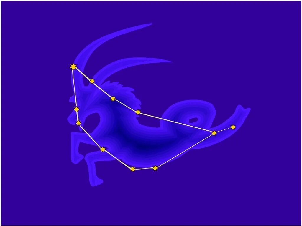 Созвездие рог. Созвездие козерога. Козерог знак созвездия. Зодиакальное Созвездие Козерог. Астеризм созвездия козерога.