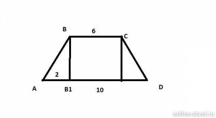 Основание трапеции равны 6 и 16. Равнобедренная трапеция основания которой 6 и 2. Основания равнобедренной трапеции. Основание трапеции рисунок. Равнобедренная трапеция с основаниями 6 и 10 острый угол 60.
