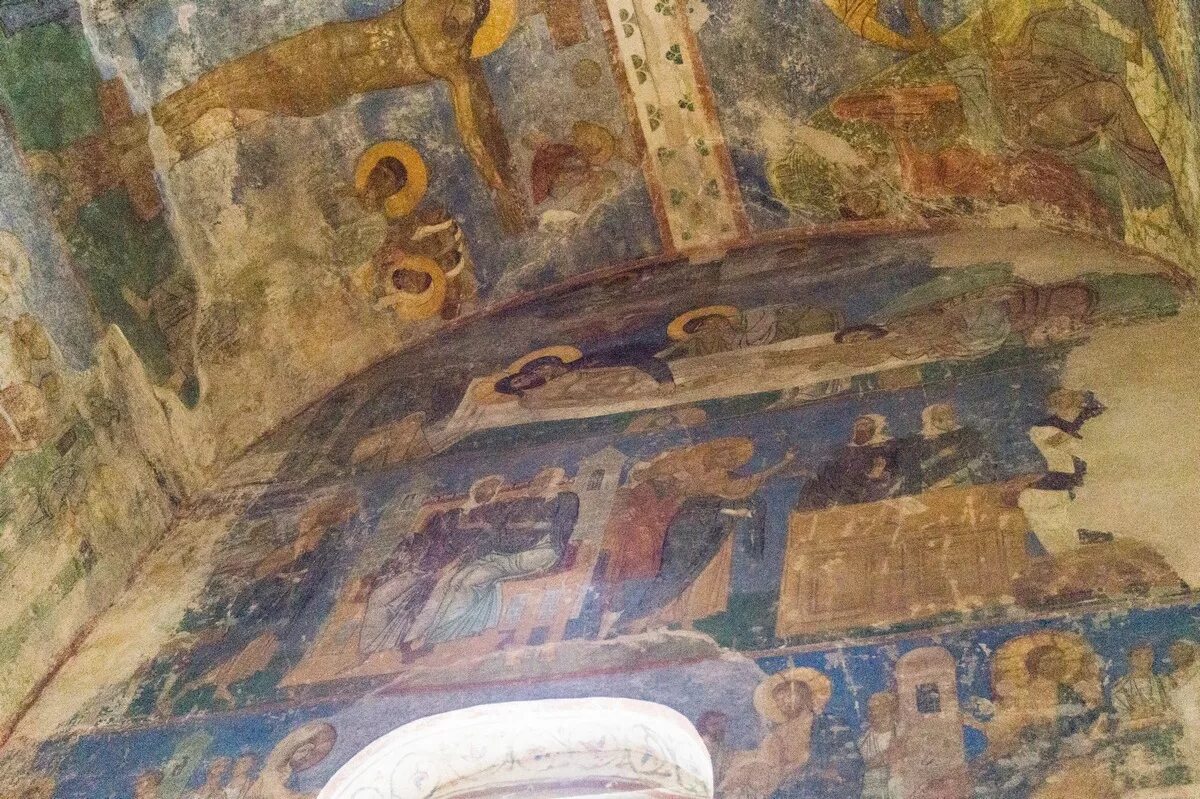 спасо-преображенский собор мирожского монастыря фрески. спасо-преображенский собор мирожского монастыря фрески. спасо-преображенский собор мирожского монастыря в пскове. спасо мирожский монастырь фрески. фрески спасо-преображенского собора мирожского монастыря вознесение.