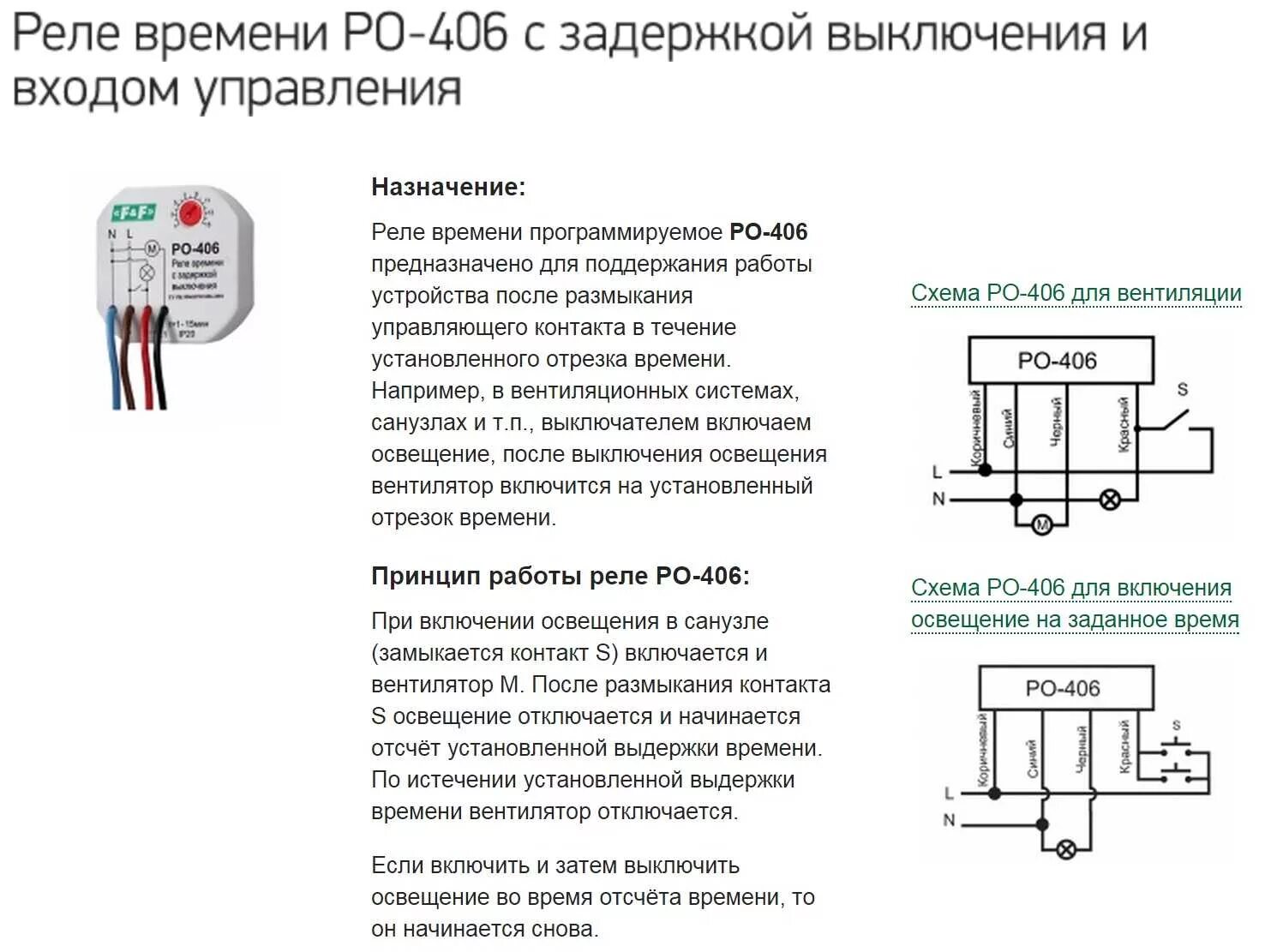 Времени после отключения от