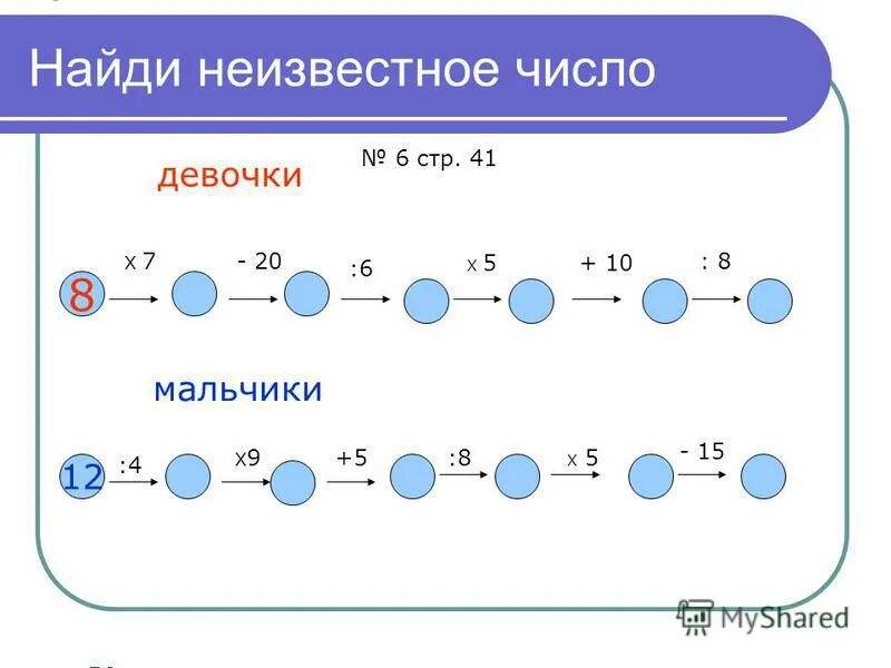 Найди неизвестное число. Найди неизвестное число