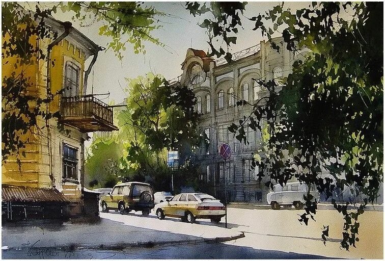 Картинки АКВАРЕЛЬ ПЛОЩАДЬ