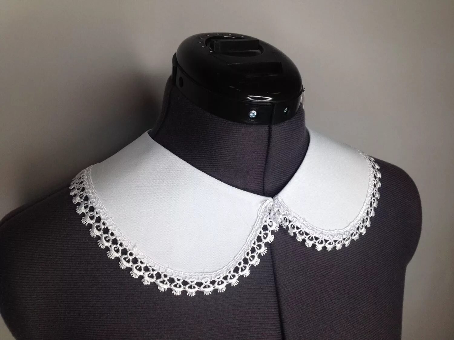 LHBL Lace Collar White Cotton Faux Pearl Lace Collar Sewing Applications lace co