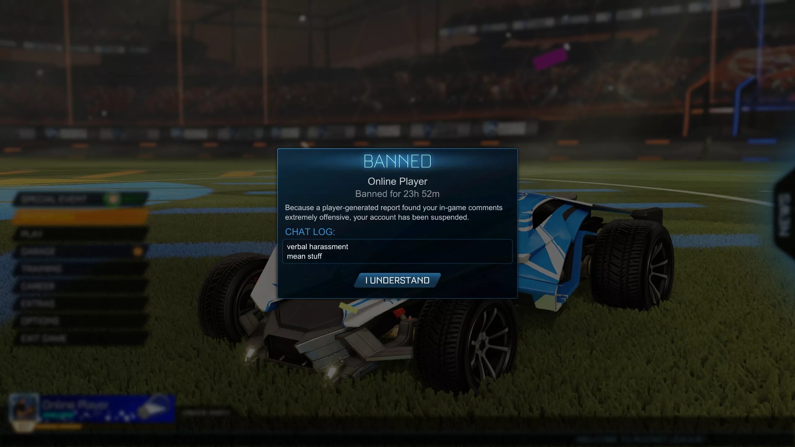 Ban player. Бан турнира рокет лига. Rocket League главное меню. Rocket League новый БП. Рокет лига чат.