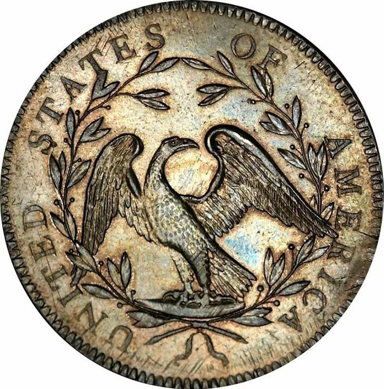 Сама дорога монета. Доллар 1794 года «распущенные волосы» (flowing hair). серебряный доллар 1794 года,. монета 1 доллар 1794 года. самая дорогая монета flowing hair dollar.
