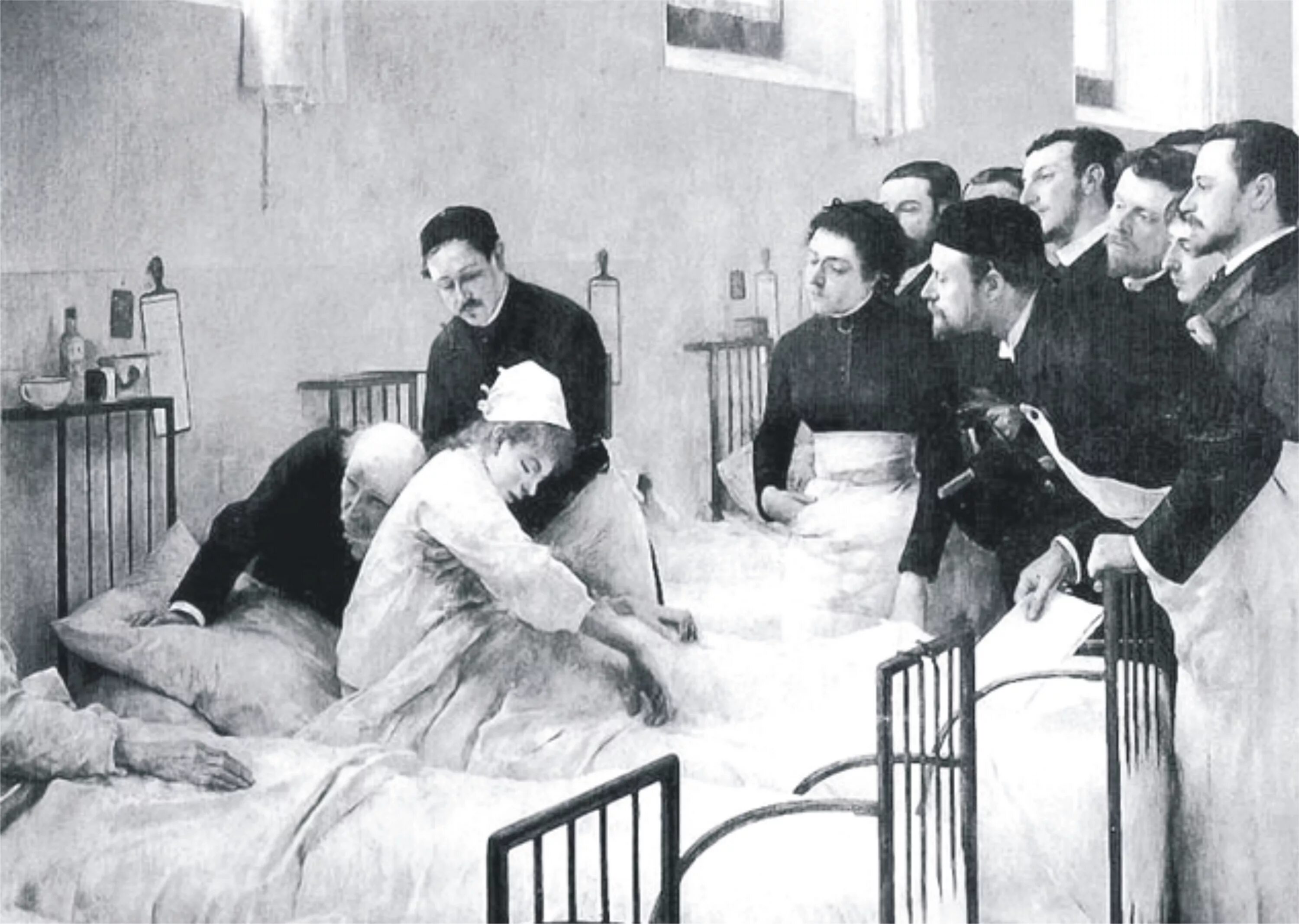 История патологии. Луис Хименес Аранда "визит в госпиталь". Перкуссия 19 век. Петербург 19 века госпиталь.