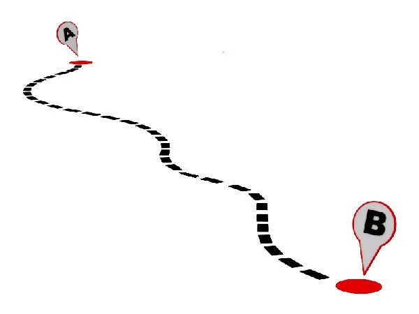 2 шаг 5 точка. Путь из точки а в точку в. Из точки а в точку б. Путь из а в б. Путь схематично.