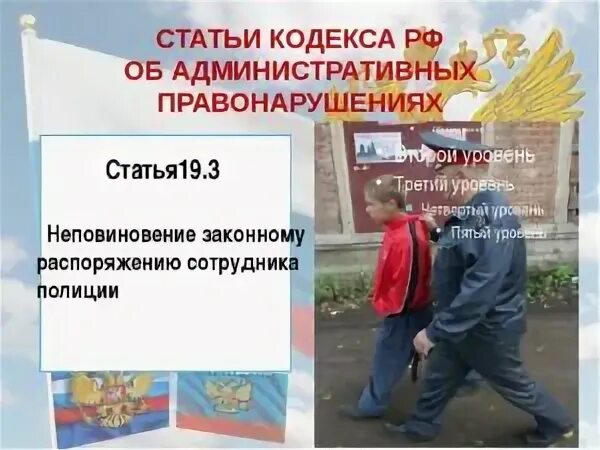 Неповиновение сотруднику полиции коап