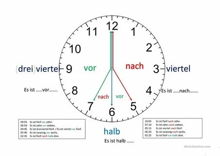Время по немецкому 6 класс