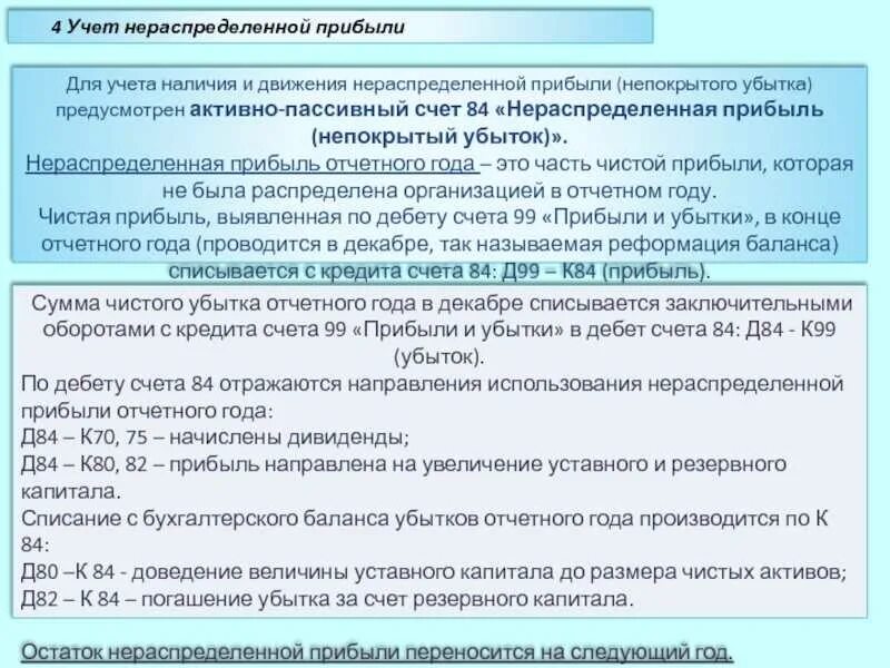 Счет учета нераспределенной прибыли. Учет движения нераспределенной прибыли (непокрытого убытка). учет нераспределенной прибыли (непокрытого убытка) проводки. проводки по нераспределенной прибыли. порядок учета нераспределенной прибыли.