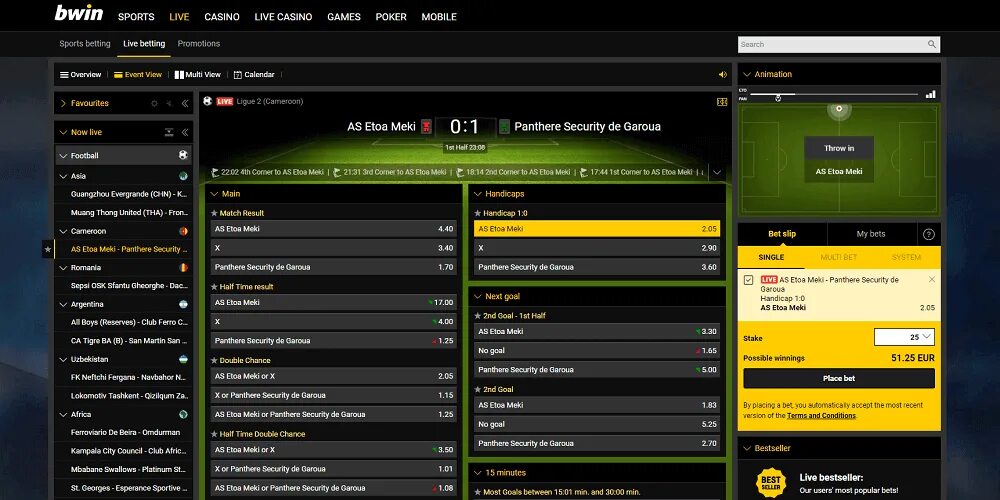 Bwin Live Casino. Bwin Sport Classic часы.