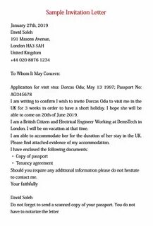 Invitation letter