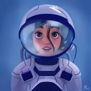 Девушка космонавт