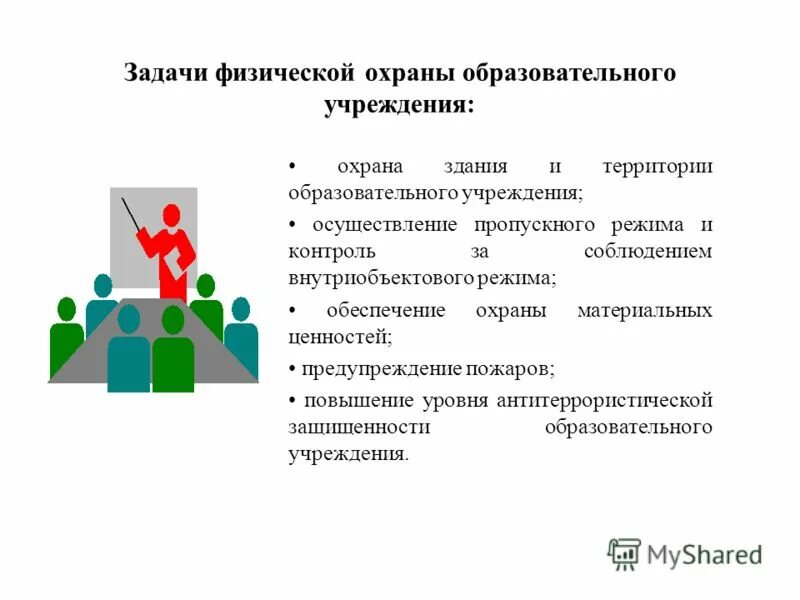 обеспечения внутриобъектового и пропускного режимов