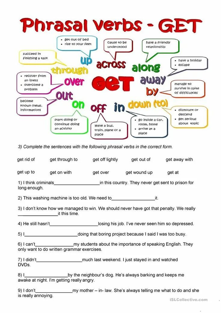 Get him going перевод. Phrasal verb make упражнения. Phrasal verbs get упражнения. Phrasal verb go упражнения. Phrasal verbs get задания.