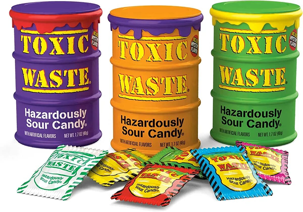 Токсик купить. Кислые конфеты Toxic waste. Набор конфет Toxic waste. Toxic waste конфеты вкусы. Токсичные отходы конфеты.