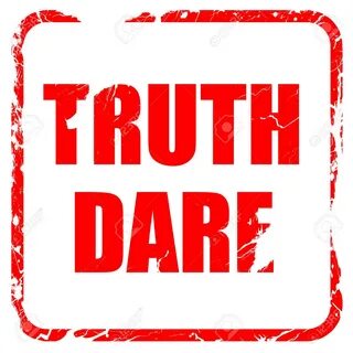 Фото со стока - truth or dare, red rubber stamp with grunge edges.