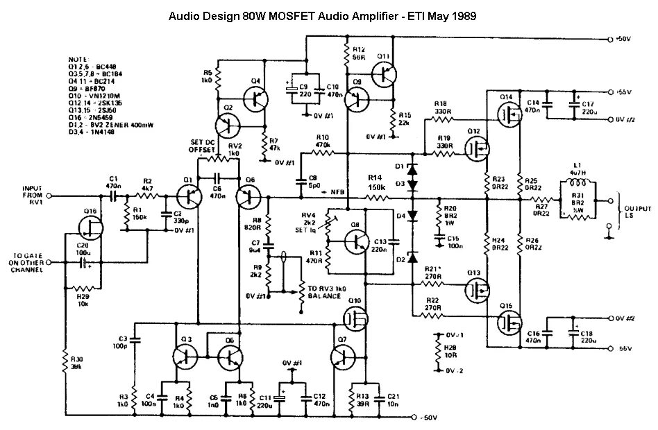 Схема усилителя мощности 60 ватт. Усилитель l15 схема. Усилитель l15 MOSFET схема. Усилитель на irf640 irf9640.